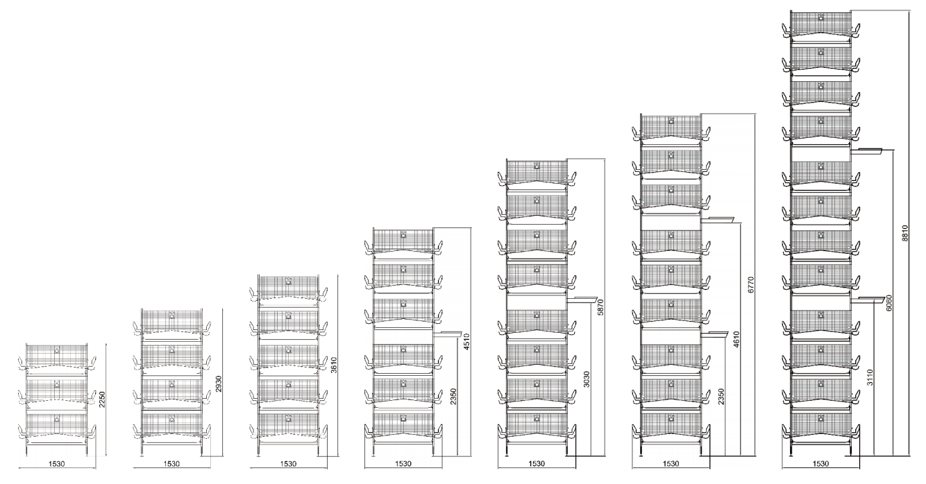 Système de cages à couches automatisées à plusieurs niveaux BL625