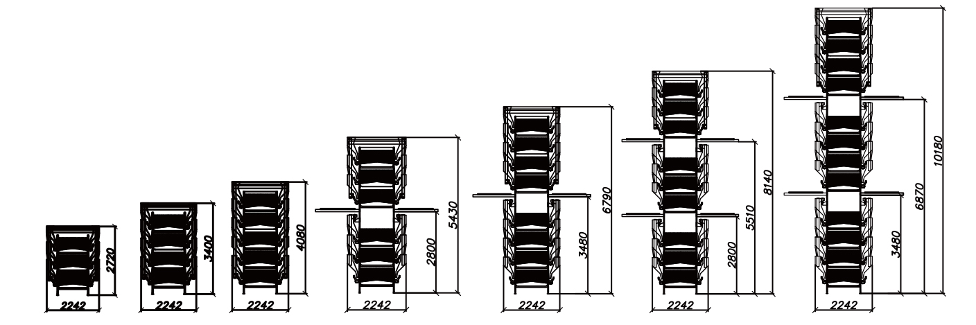 Système de cages à couches automatisées à plusieurs niveaux BL625