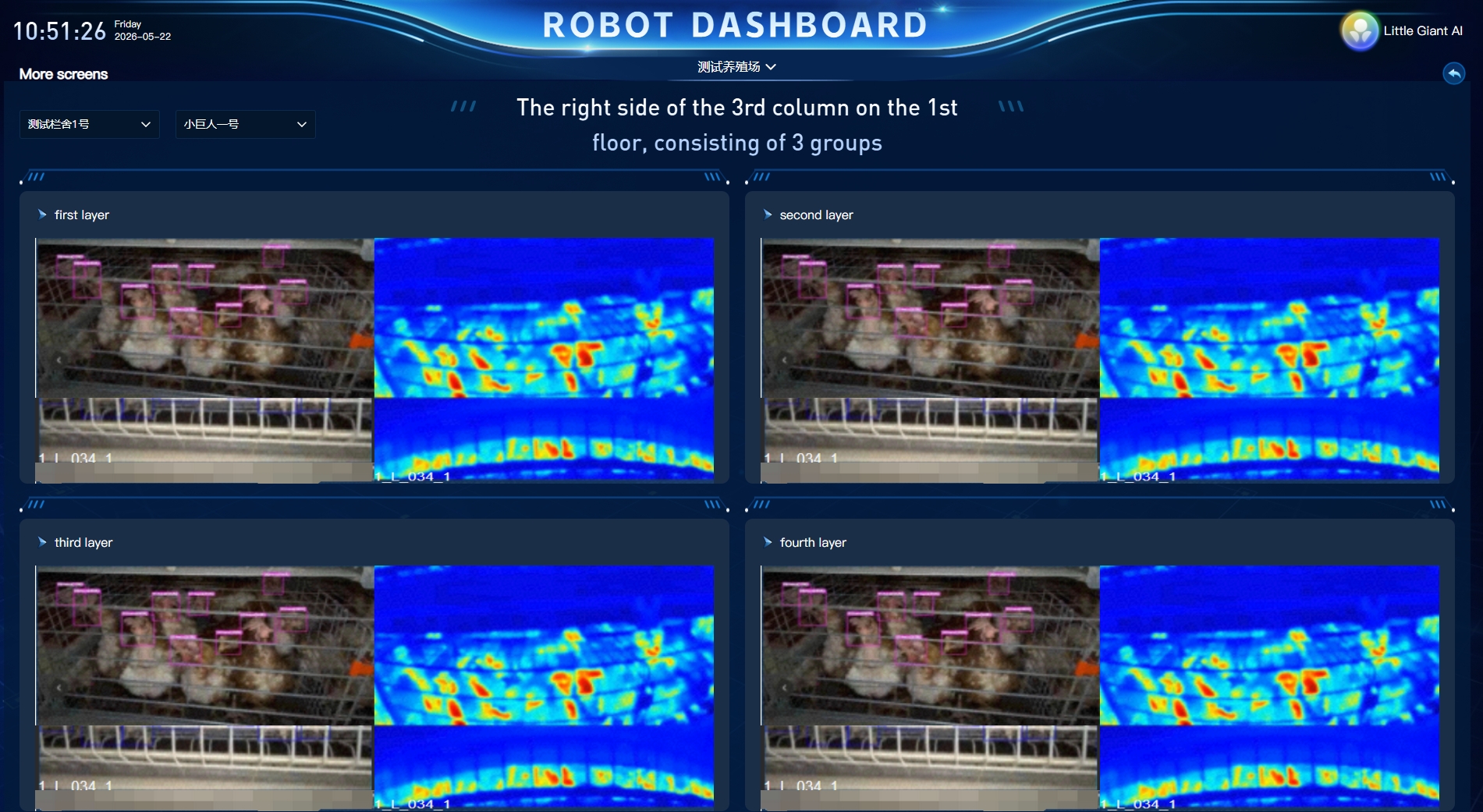 Robot d'inspection des volailles et des œufs LG590 AI-Vision