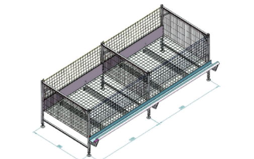 Cage simple pour canard de chair